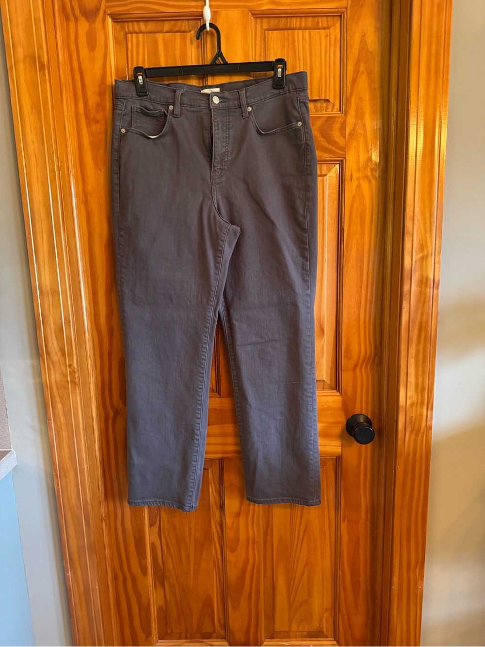 Maurice’s Women’s Straight-Leg High Rise Jeans in Charcoal Gray